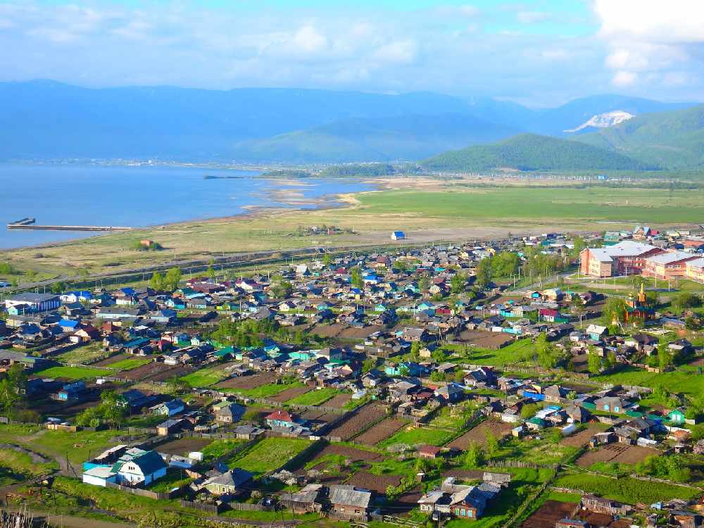 Вид на Култук и озеро Байкал