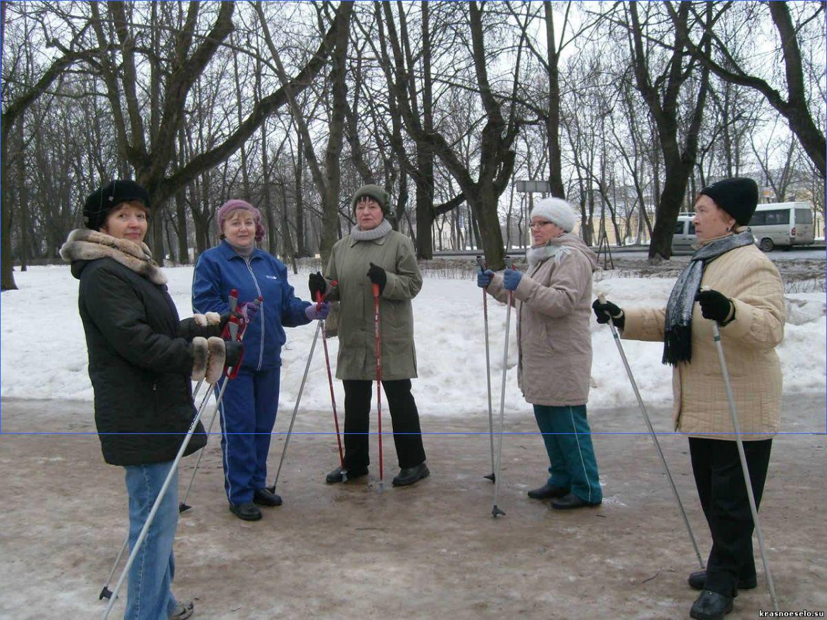 Ходьба с палками зимой