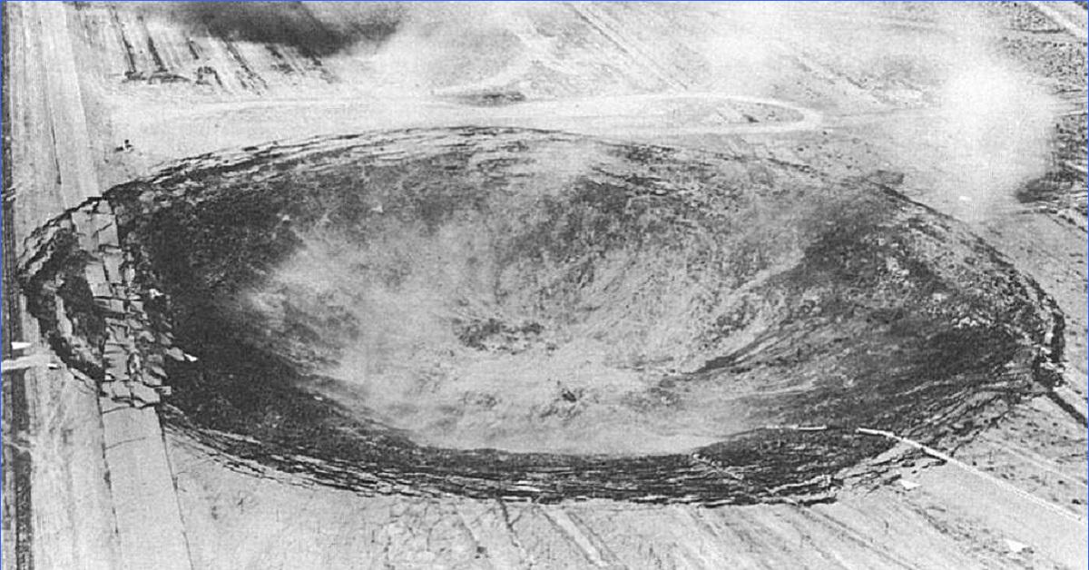 Воронка от ядерного взрыва фото