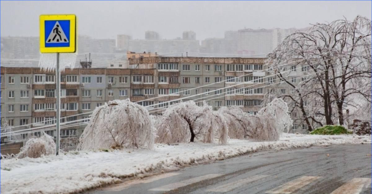 Обледенение во Владивостоке