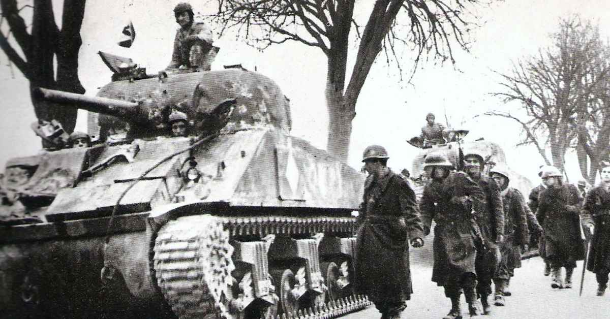 Французские войска в Кольмаре, февраль 1945 года