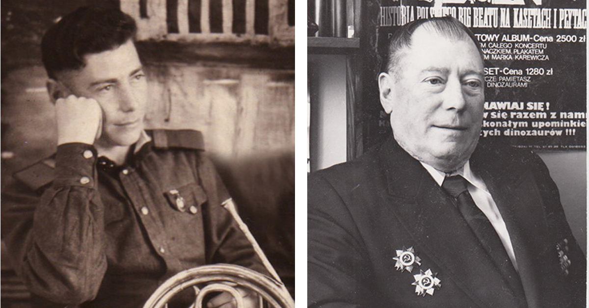 Владимир Бесеневич в первые годы после войны... и в 1980-е годы... и 